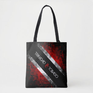 Bolso De Tela Bandera abstracta de Trinidad y Tobago con patrón
