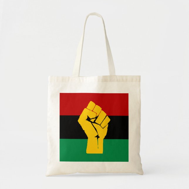 Bolso De Tela Bandera africana del poder negro (Frente)