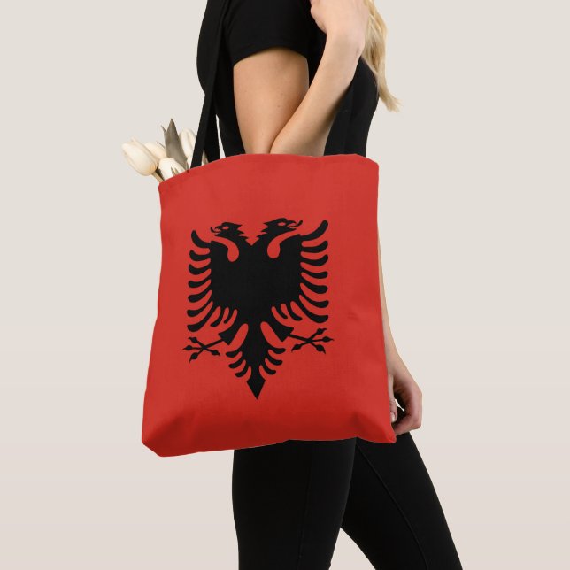 Bolso De Tela Bandera albanesa (Detalle)