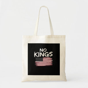 Bolso De Tela Bandera Americana al Revés Distressed No Kings Lon