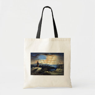 Bolso De Tela Bandera Americana celestial en el cielo, Zouave Gu