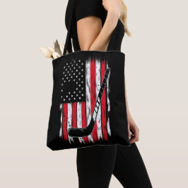 Bolso De Tela Bandera Americana De Hockey Deportes Retro Vintage