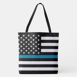 Bolso De Tela Bandera americana fina de Blue Line