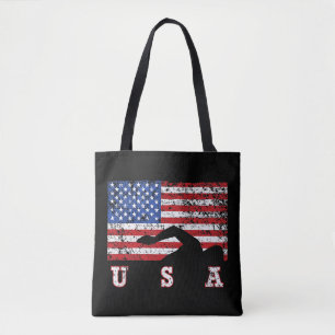 Bolso De Tela Bandera Americana Natación USA Regalo Equipo Swift