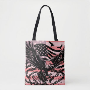 Bolso De Tela Bandera Americana Patriótica y Águila Masculina pa