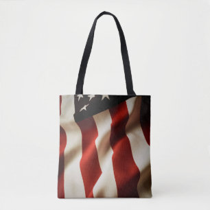 Bolso De Tela Bandera americana vertical