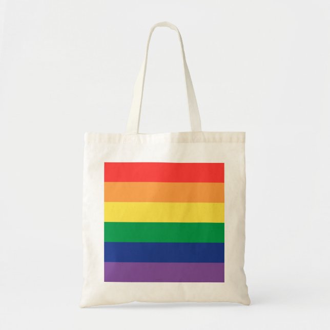Bolso De Tela Bandera arco iris (Frente)