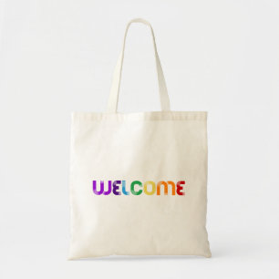 Bolso De Tela Bandera arco iris LGBT de bienvenida