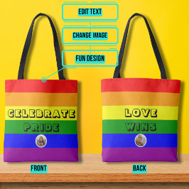 Bolso De Tela Bandera arcoiris del orgullo LGBTQIA+