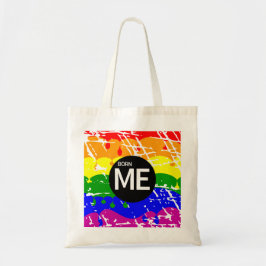 Bolso De Tela Bandera arcoiris gay nacida de esta manera
