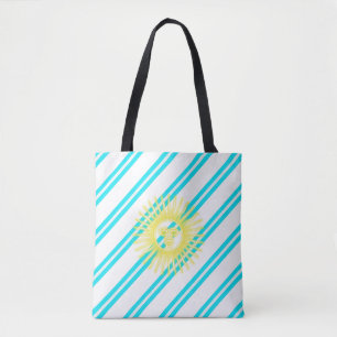 Bolso De Tela Bandera argentina de las rayas