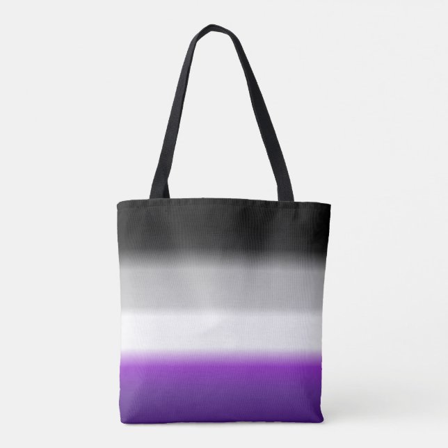 Bolso De Tela Bandera asexual del orgullo de la pendiente del (Reverso)