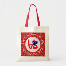 Bolso De Tela Bandera Australiana Letras Rojas Bandera Personali