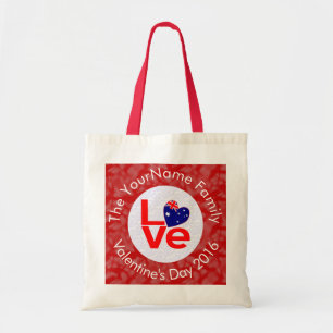 Bolso De Tela Bandera Australiana Letras Rojas Bandera Personali