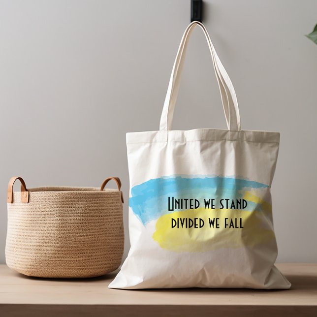 Bolso De Tela Bandera azul amarilla de Ucrania unida estamos cit (Subido por el creador)