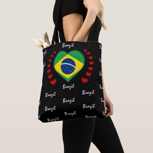 Bolso De Tela Bandera brasileña y deporte de bandera brasileña (Detalle)