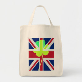 Bolso De Tela Bandera británica irlandesa Shamrock Clover St. Pa