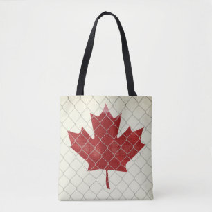 Bolso De Tela Bandera canadiense. Alambre de enlace de cadena. R