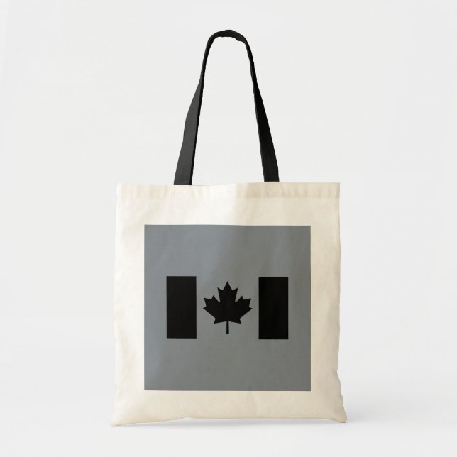 Bolso De Tela Bandera canadiense de decoración negra (Frente)