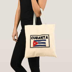 Bolso De Tela Bandera Chica cubana cubanita