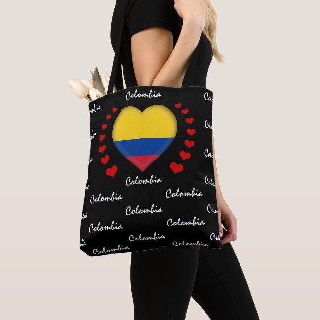 Bolso De Tela Bandera colombiana y deporte de bandera colombiana (Detalle)