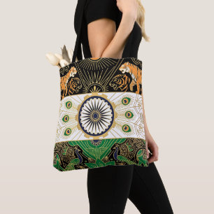 Bolso De Tela Bandera con patrimonio Art Deco Nombre personali