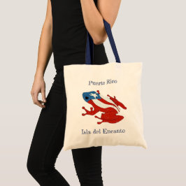 Bolso De Tela Bandera Coqui de Puerto Rico