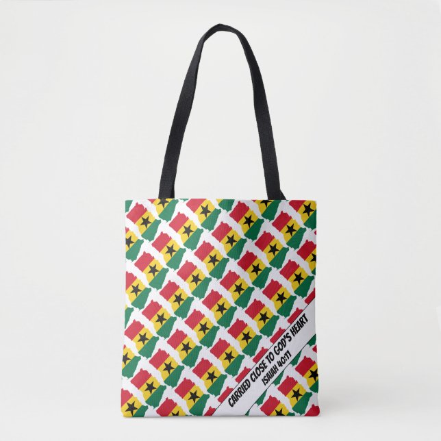 Bolso De Tela BANDERA cristiana GHANA (Anverso)