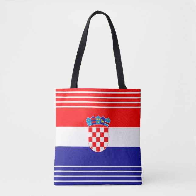 Bolso De Tela Bandera Croata Con Rayas Hrvatska Zastava (Anverso)