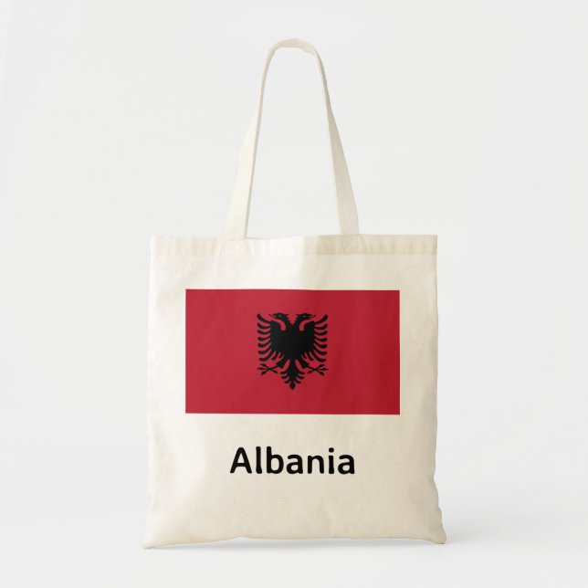 Bolso De Tela Bandera de Albania (Frente)