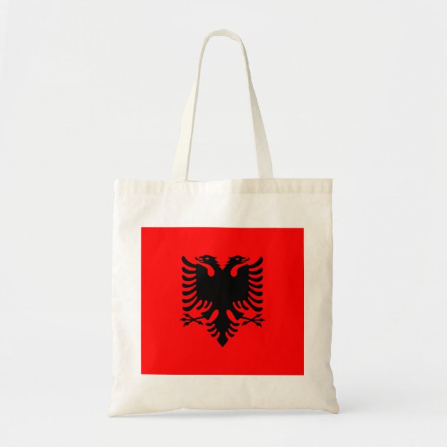 Bolso De Tela Bandera de Albania (Frente)