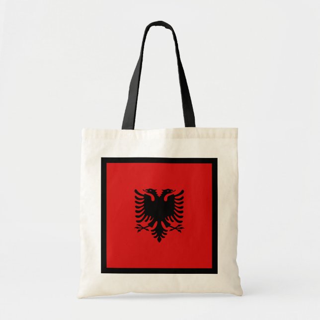 Bolso De Tela Bandera de Albania (Frente)