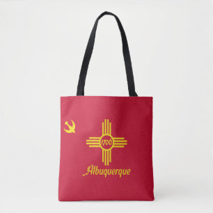 Bolso De Tela Bandera de Albuquerque, Nuevo México Tote Bag