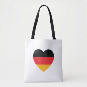 Bolso De Tela Bandera de Alemania Corazón Tote Bag