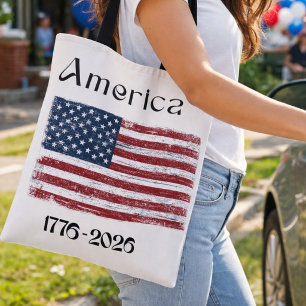 Bolso De Tela Bandera de América 1776 a 2026 EE. UU. 250 Anivers