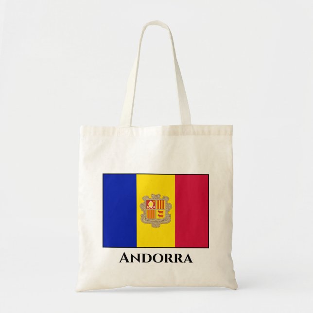 Bolso De Tela Bandera de Andorra (Frente)