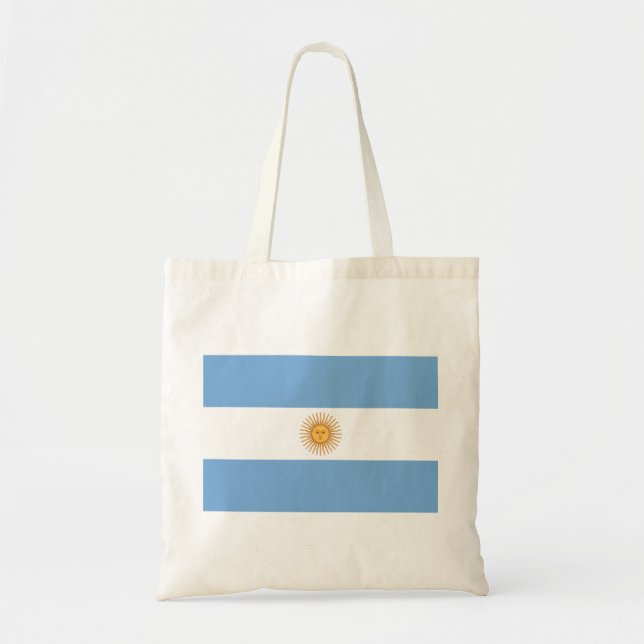 Bolso De Tela Bandera de Argentina (Frente)