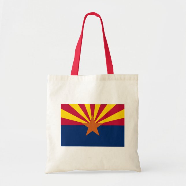 Bolso De Tela Bandera de Arizona: Poniendo a Star Sun, el Estado (Frente)