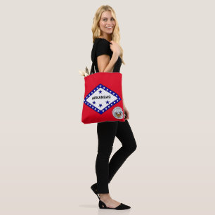 Bolso De Tela Bandera de Arkansas