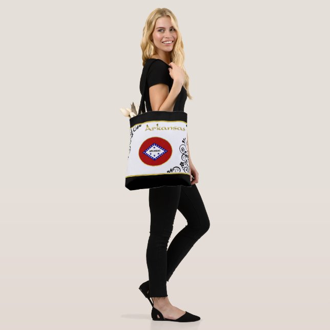 Bolso De Tela Bandera de Arkansas (Puesto)