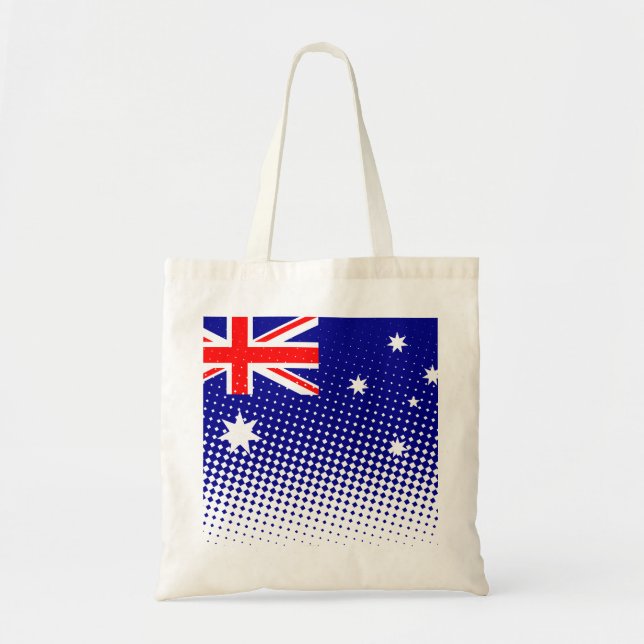 Bolso De Tela Bandera De Australia Con Efecto De Medio Tono (Frente)