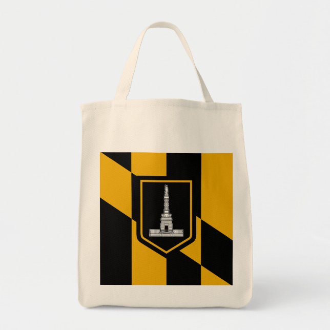 Bolso De Tela Bandera de Baltimore, Maryland (Frente)