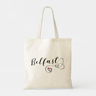 Bolso De Tela Bandera de Belfast en el corazón