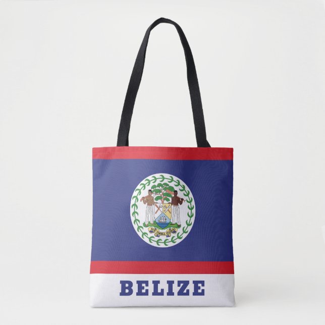 Bolso De Tela Bandera de Belice (Anverso)