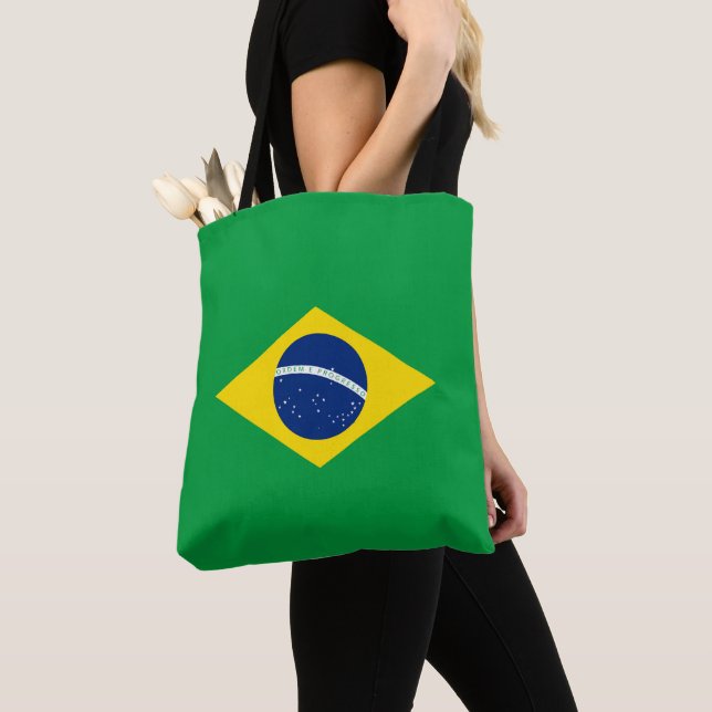 Bolso De Tela Bandera de Brasil (Detalle)