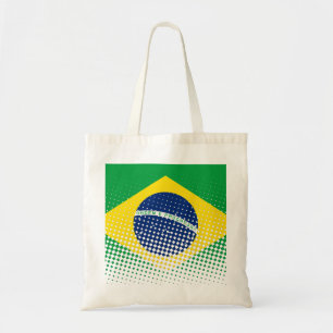 Bolso De Tela Bandera De Brasil Con Efecto De Medio Tono