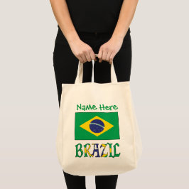 Bolso De Tela Bandera de Brasil Personalizada Herencia 