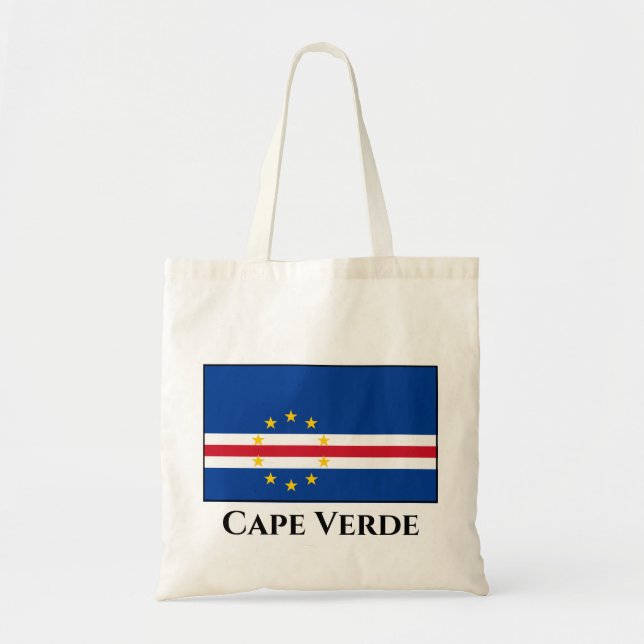 Bolso De Tela Bandera de Cabo Verde (Frente)
