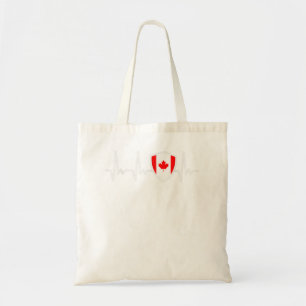 Bolso De Tela Bandera de Canadá 2022 Heartbeat Bandera canadiens