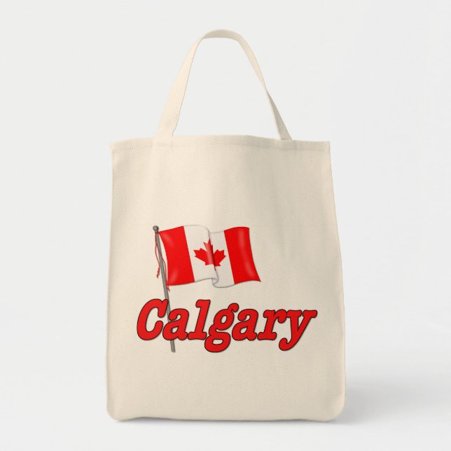 Bolso De Tela Bandera de Canadá - Calgary (Frente)